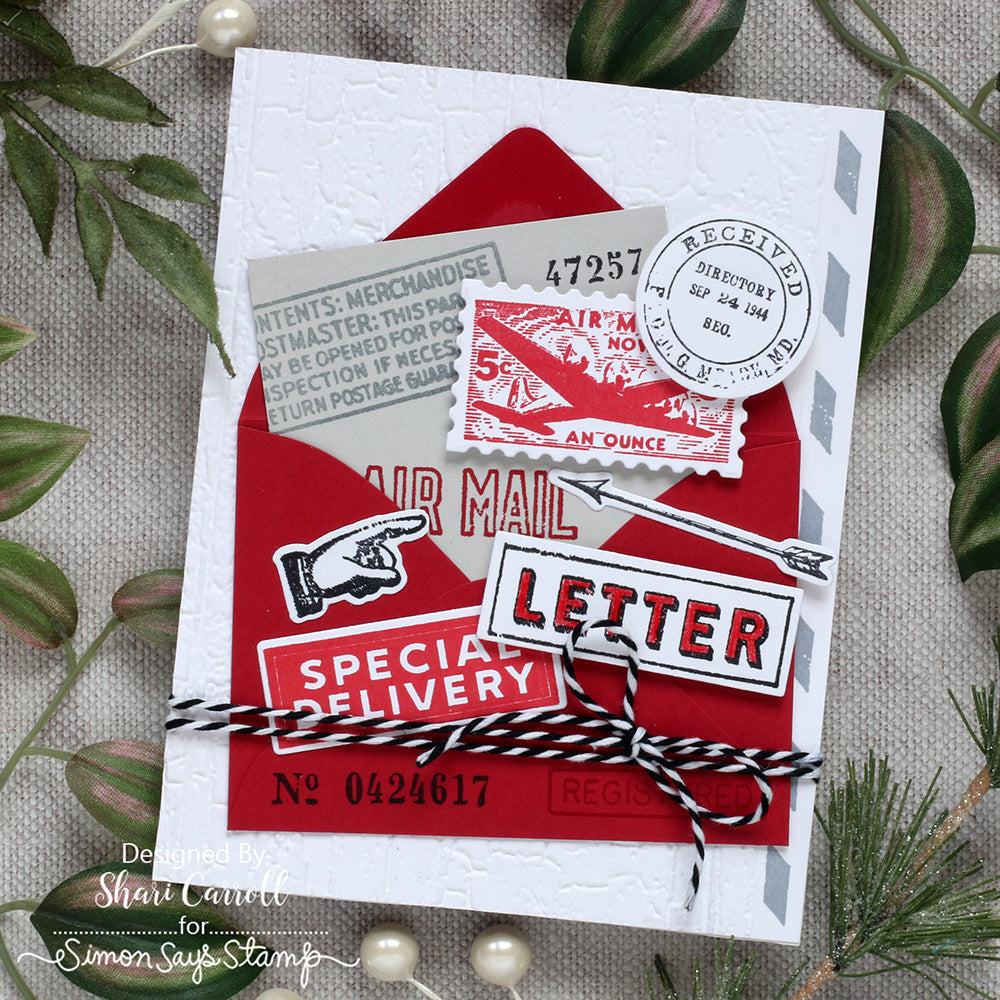 Simon Says Stamp Correspondence Wafer Dies 225sss Special Delivery Card | color-code:ALT01