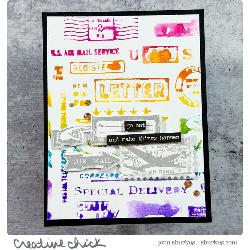Simon Says Stamp Correspondence Wafer Dies 225sss Encouragement Card | color-code:ALT03