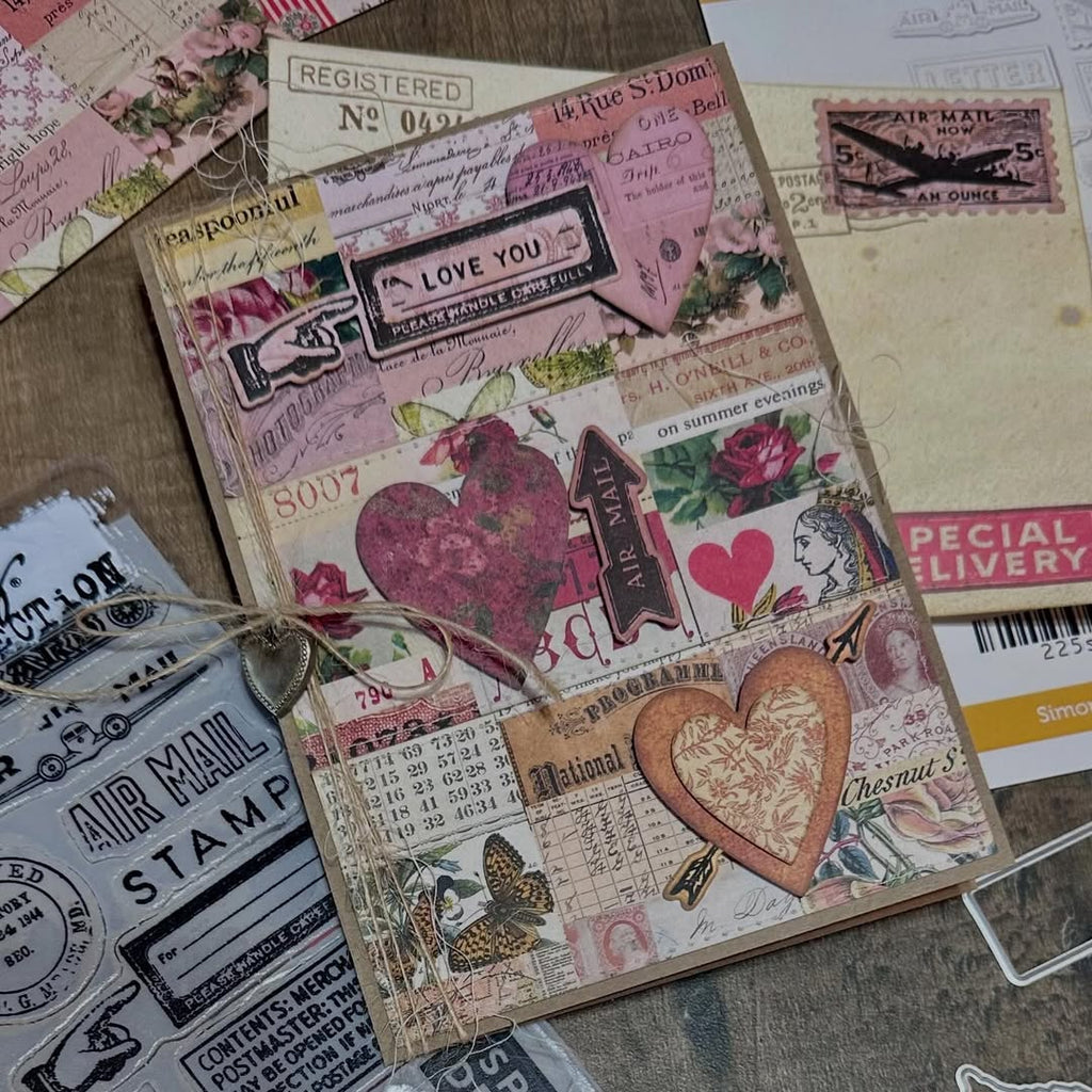 Simon Says Stamp Correspondence Wafer Dies 225sss Love You Card 