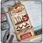Tim Holtz Correspondence Stamps with Simon Says Stamp Dies Bundle setcs26 Birthday Tag