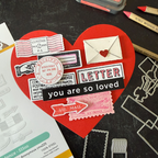 Tim Holtz Correspondence Stamps with Simon Says Stamp Dies Bundle setcs26 Love You Card | color-code:ALT11