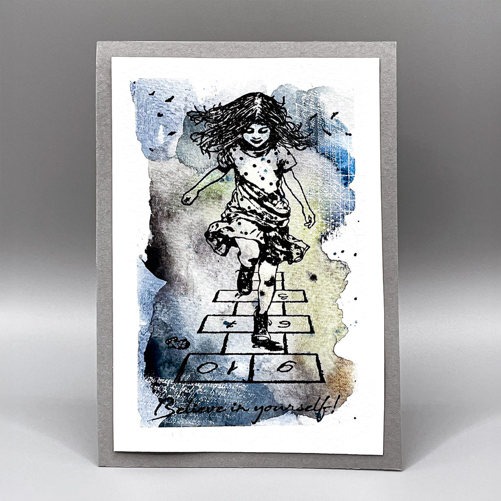 Cosmic Shimmer Andy Skinner Believe In Yourself Cling Stamps 07-0076-as hopscotch