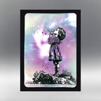 Cosmic Shimmer Andy Skinner Blowing Bubbles Cling Stamps 07-0071-as purple
