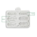 Cosmic Shimmer Believers Mini Plaques Silicone Mold ce0157-cs dimensions