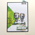 Cosmic Shimmer Bot-ology Better Together Andy Skinner Cling Stamps 07-0069-as heart robots