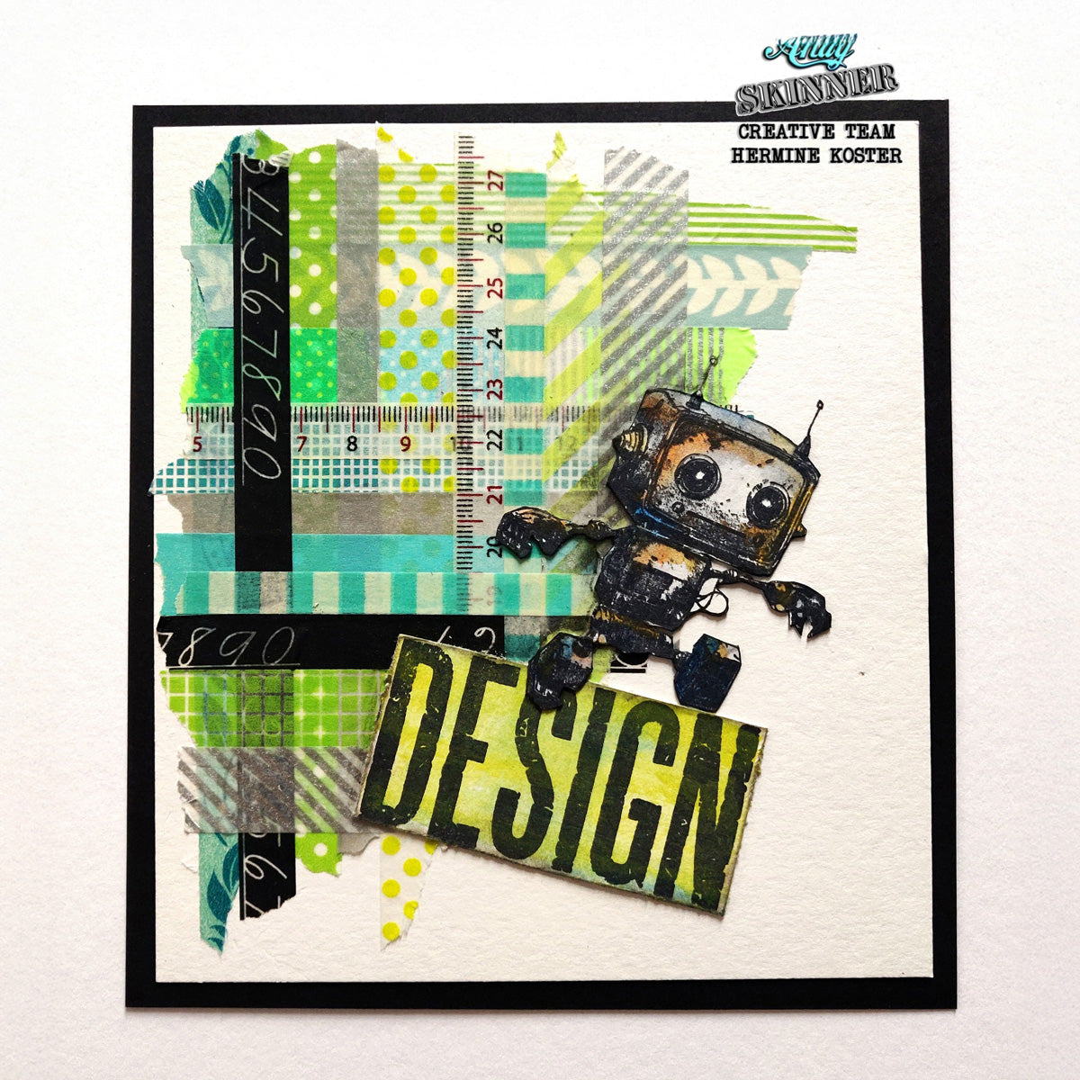 Cosmic Shimmer Bot-ology Rainy Day Andy Skinner Cling Stamps 07-0066-as design