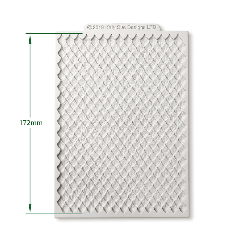 Cosmic Shimmer Continuous Dragon Scales Silicone Mould dm0051-cs dimensions