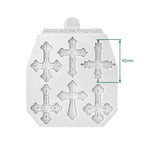 Cosmic Shimmer Decorative Crosses Silicone Mould ca0254-cs size