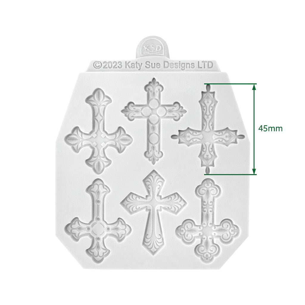 Cosmic Shimmer Decorative Crosses Silicone Mould ca0254-cs size
