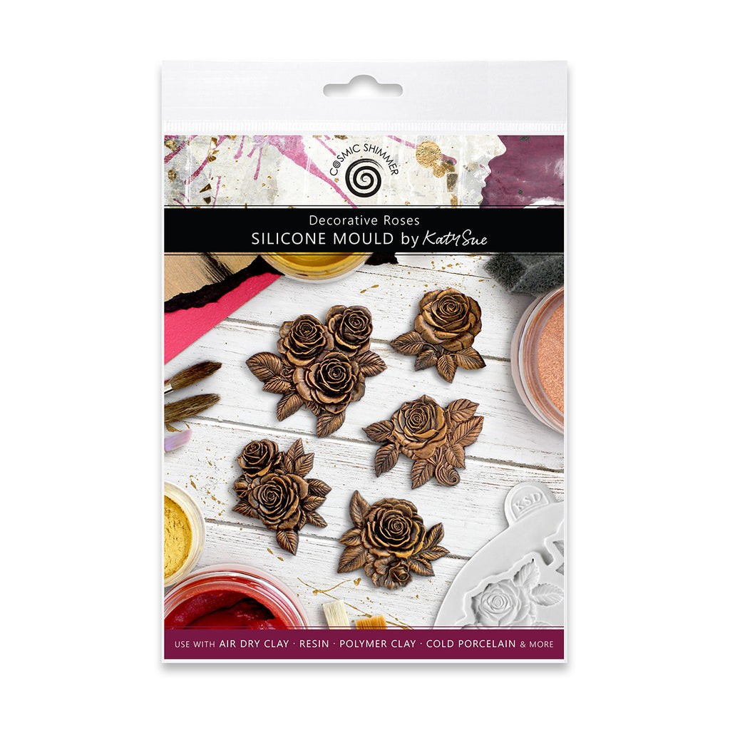 Cosmic Shimmer Decorative Roses Silicone Mould ce0149-cs