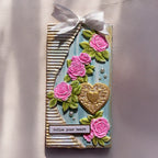 Cosmic Shimmer Decorative Roses Silicone Mould ce0149-cs heart