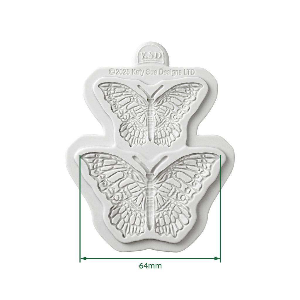 Cosmic Shimmer Delicate Detail Butterfly Duo Silicone Mould ce0148-cs size