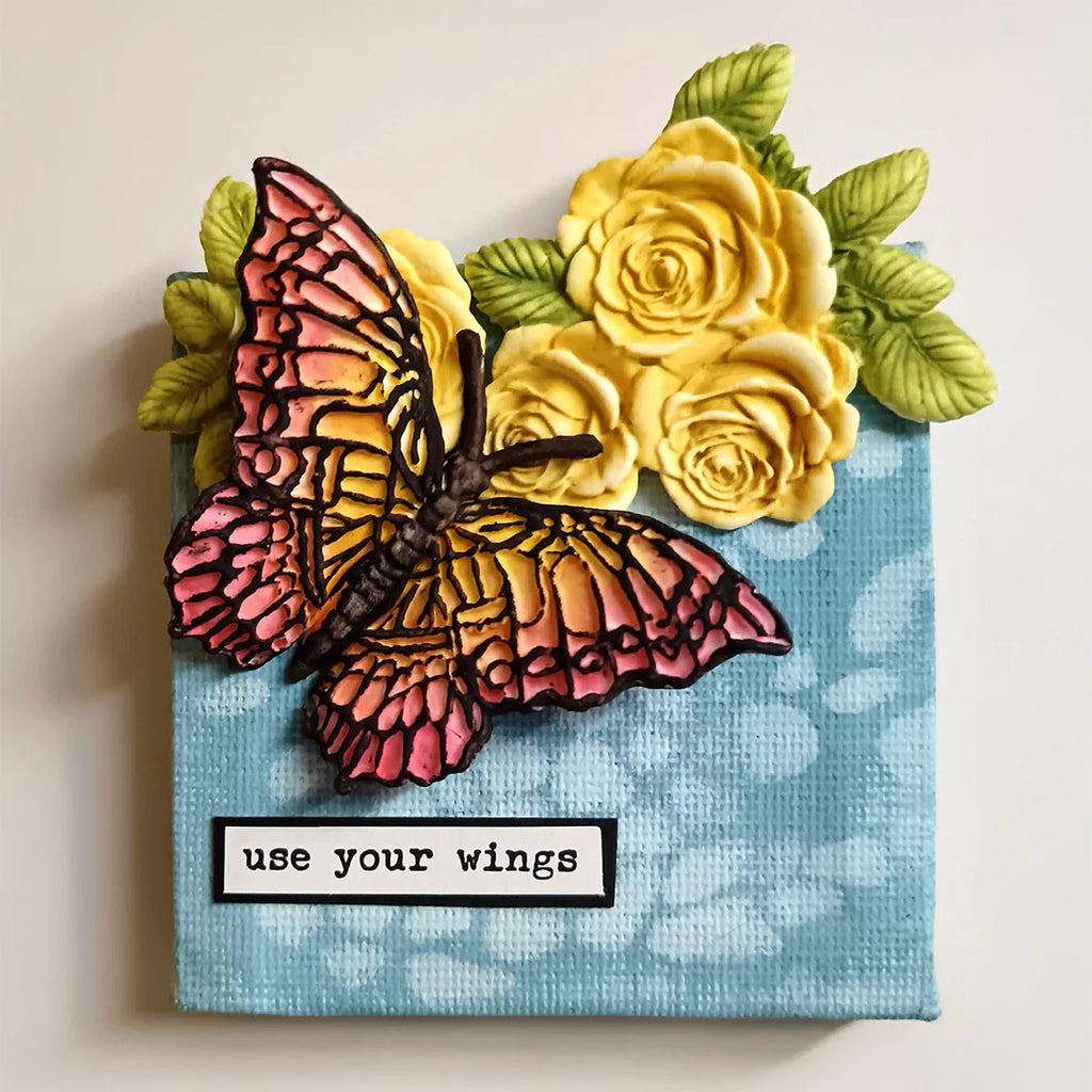 Cosmic Shimmer Delicate Detail Butterfly Duo Silicone Mould ce0148-cs wings