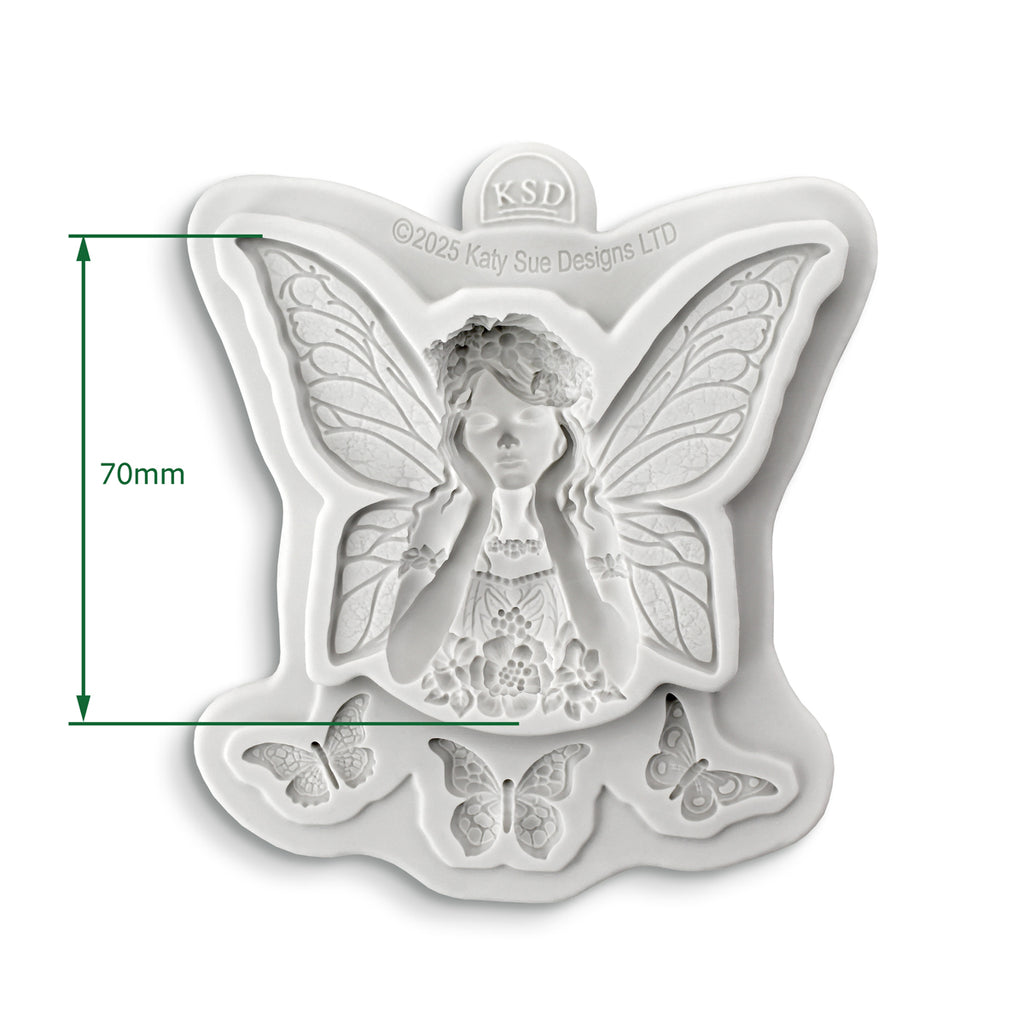 Cosmic Shimmer Fairy Queen Silicone Mold cf0075-cs dimensions