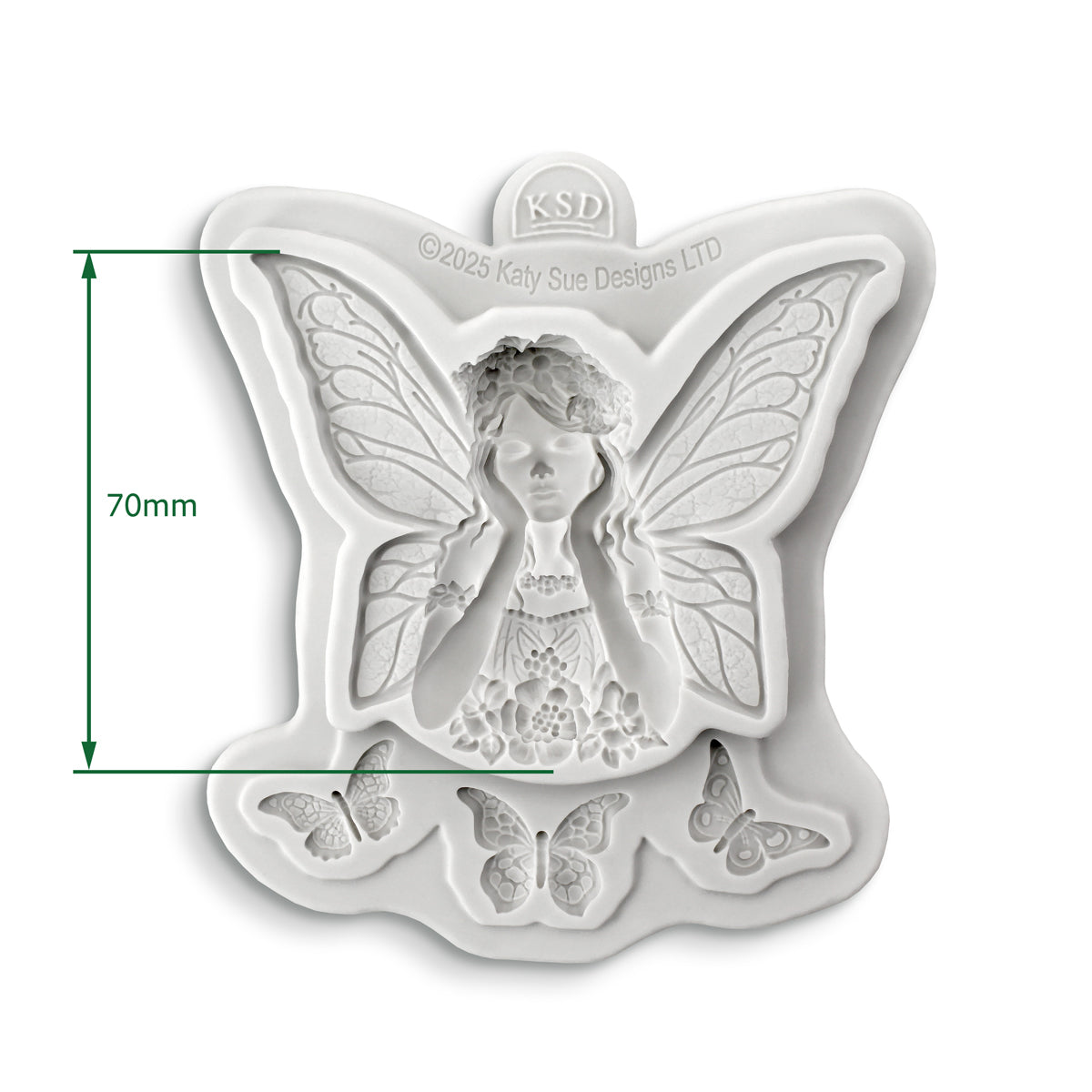 Cosmic Shimmer Fairy Queen Silicone Mold cf0075-cs dimensions