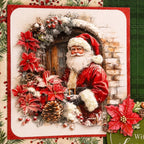 Cosmic Shimmer Fluffy Stuff Snow White 125ml 54-fs0001-125 santa in front of door red flowers garland card