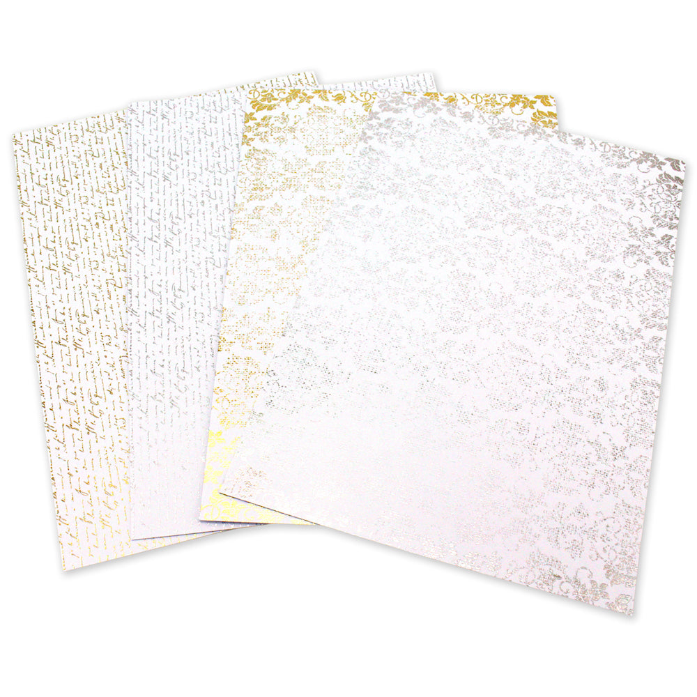 Cosmic Shimmer Gilded to Grunge Damask and Script Cardstock 03-10080ggf sheets