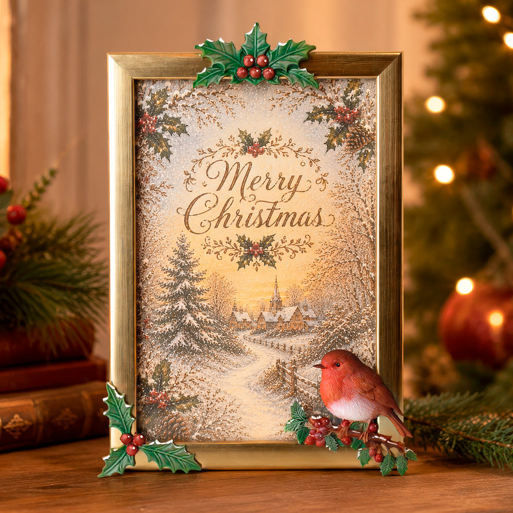 Cosmic Shimmer Holly Corners Silicone Mould ce0165-cs merry christmas bird frame card