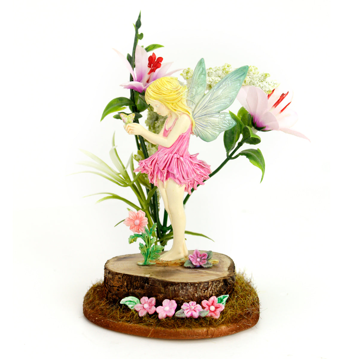 Cosmic Shimmer Little Things Silicone Mould by Andy Skinner cf0080-cs blonde fairy pink dress statue stand