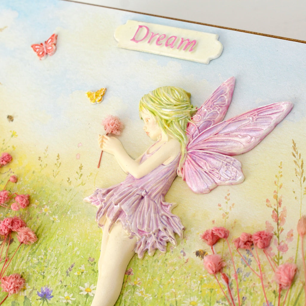 Cosmic Shimmer Little Things Silicone Mould by Andy Skinner cf0080-cs fairty garden pink flowers dream card