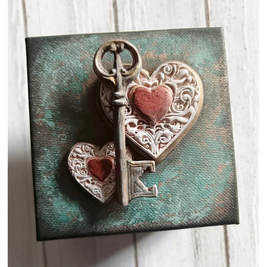 Cosmic Shimmer Locks and Key Silicone Mould ce0084-cs heart