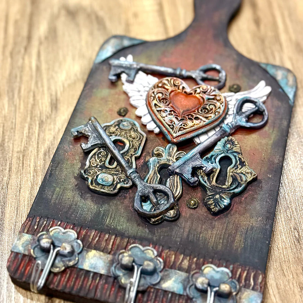 Cosmic Shimmer Locks and Key Silicone Mould ce0084-cs hearts