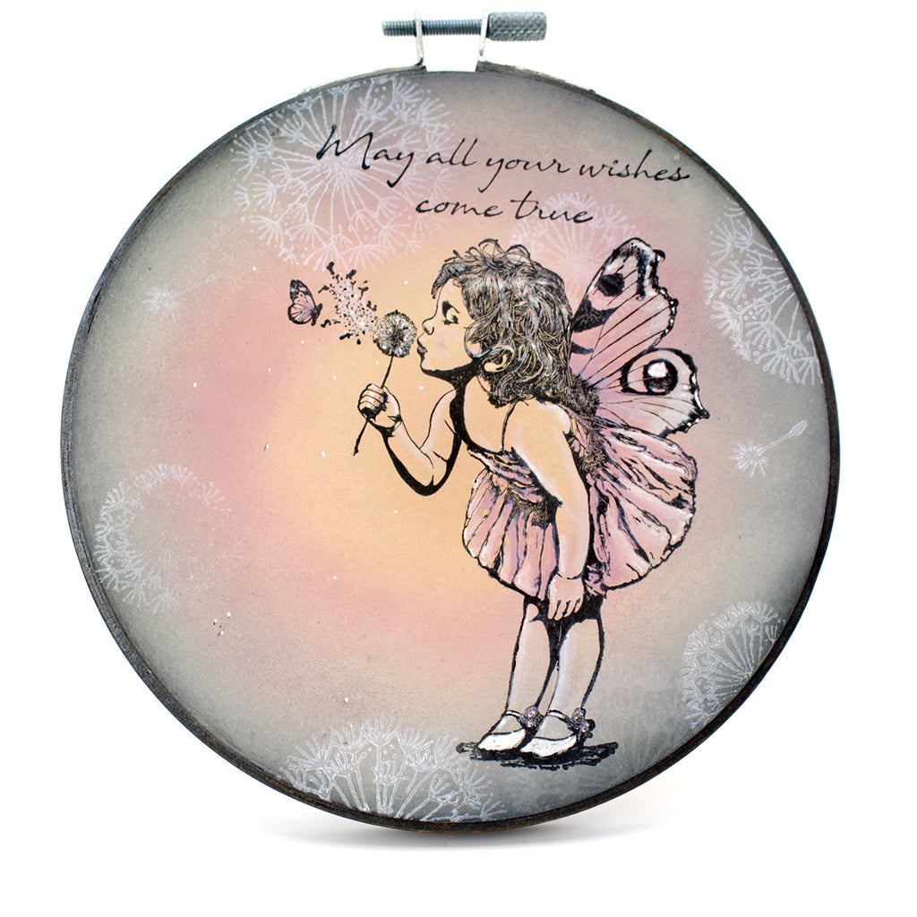 Cosmic Shimmer Make a Wish Cling Stamps 07-0080-as dandelion