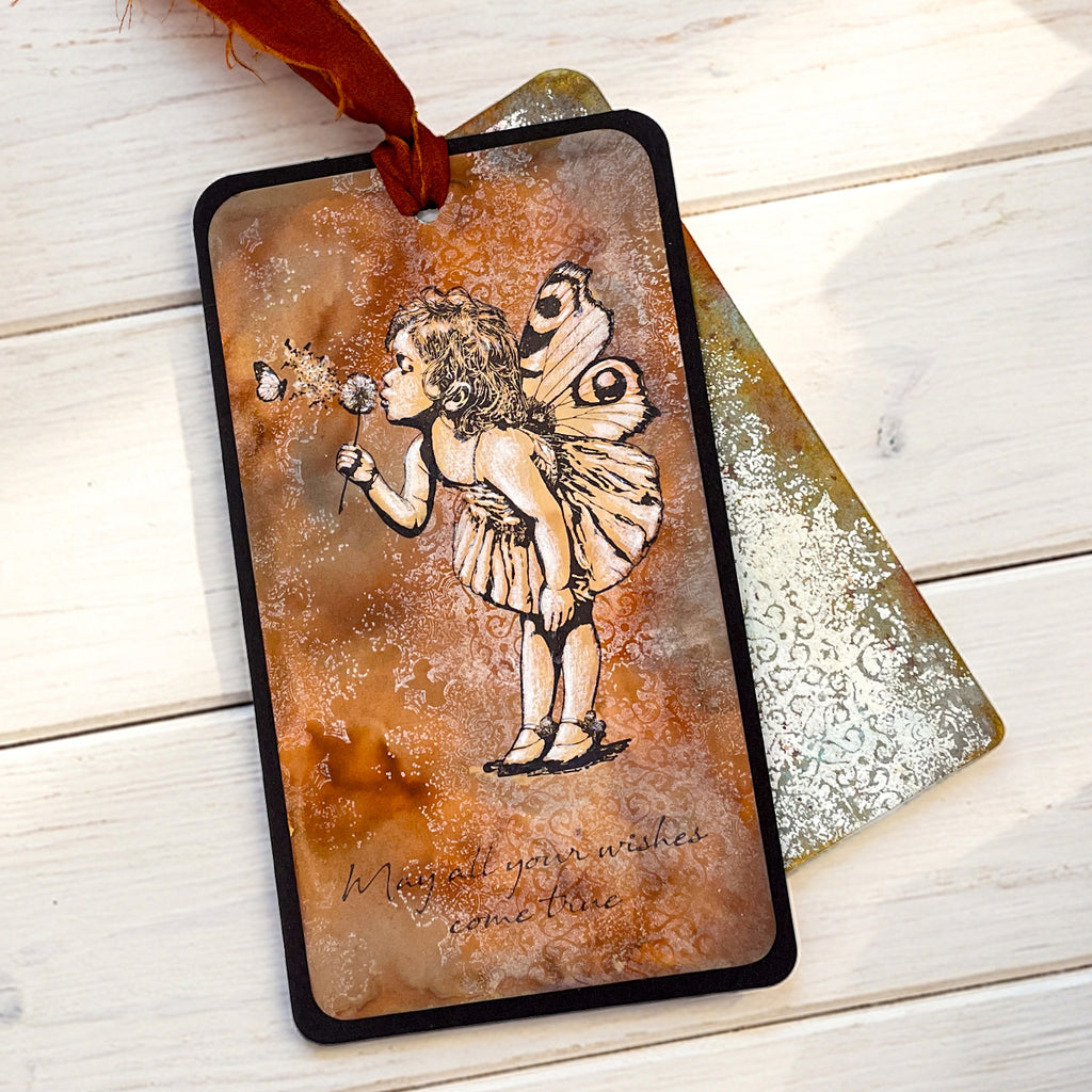 Cosmic Shimmer Make a Wish Cling Stamps 07-0080-as tag