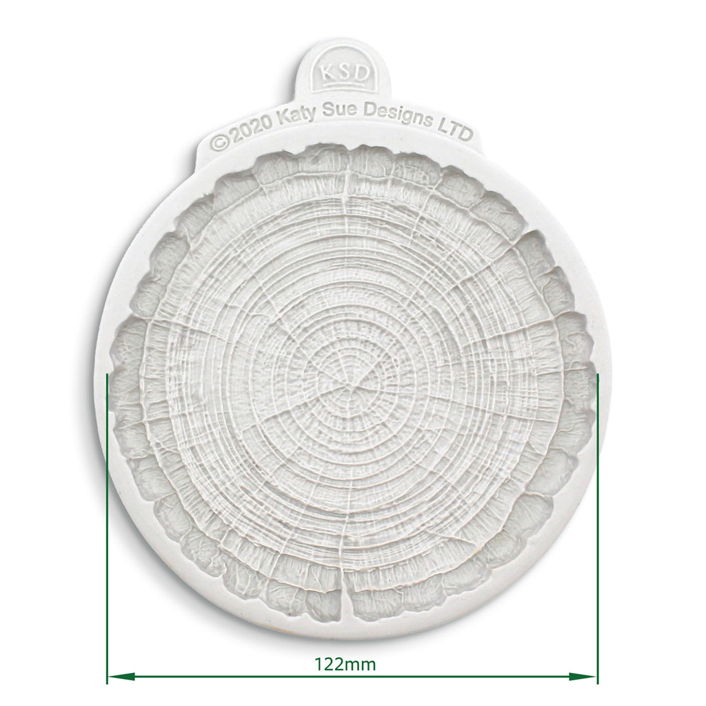 Cosmic Shimmer Medium Log Slice Silicone Mold dm0056-cs dimensions