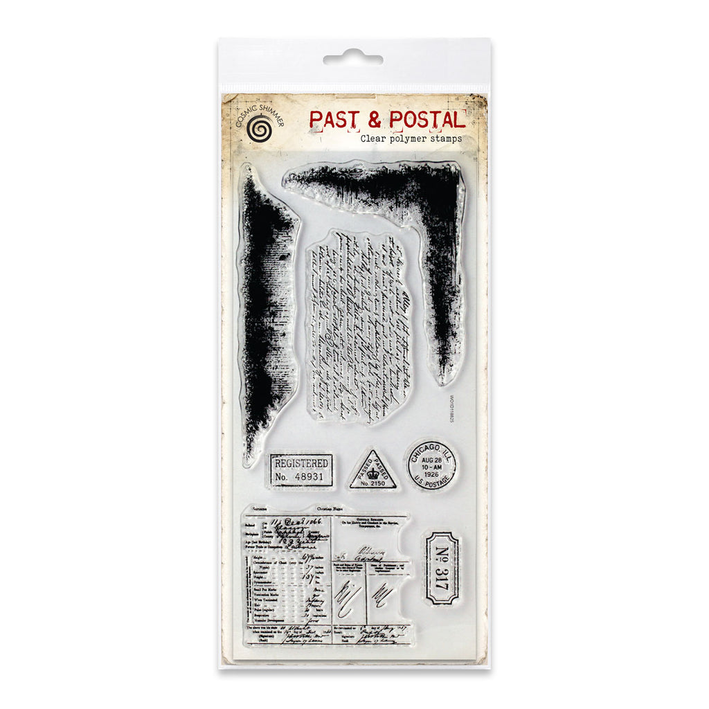 Cosmic Shimmer Past and Postal DL Clear Stamp Set 07-9003-cs