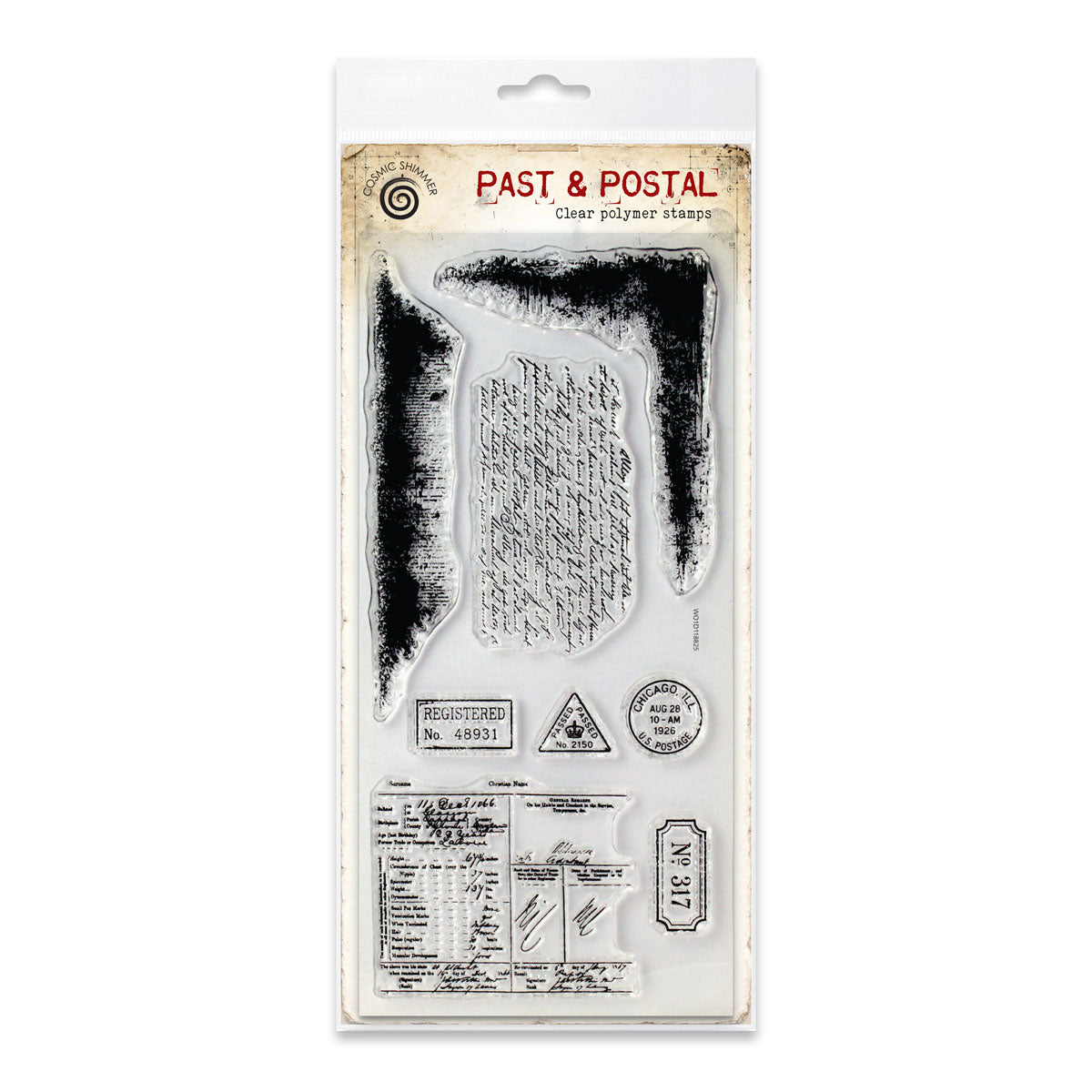Cosmic Shimmer Past and Postal DL Clear Stamp Set 07-9003-cs