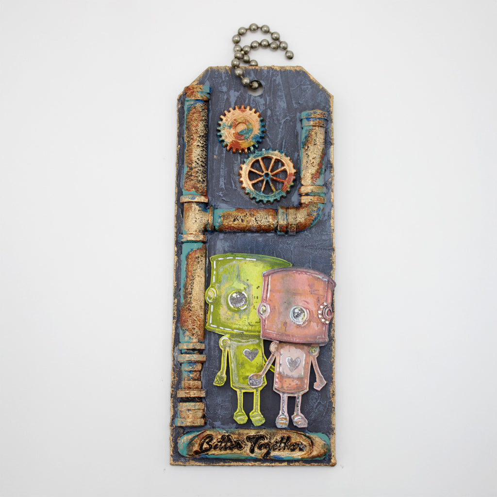 Cosmic Shimmer Petite Pipeworks Silicone Mould ce0150-cs better together robot