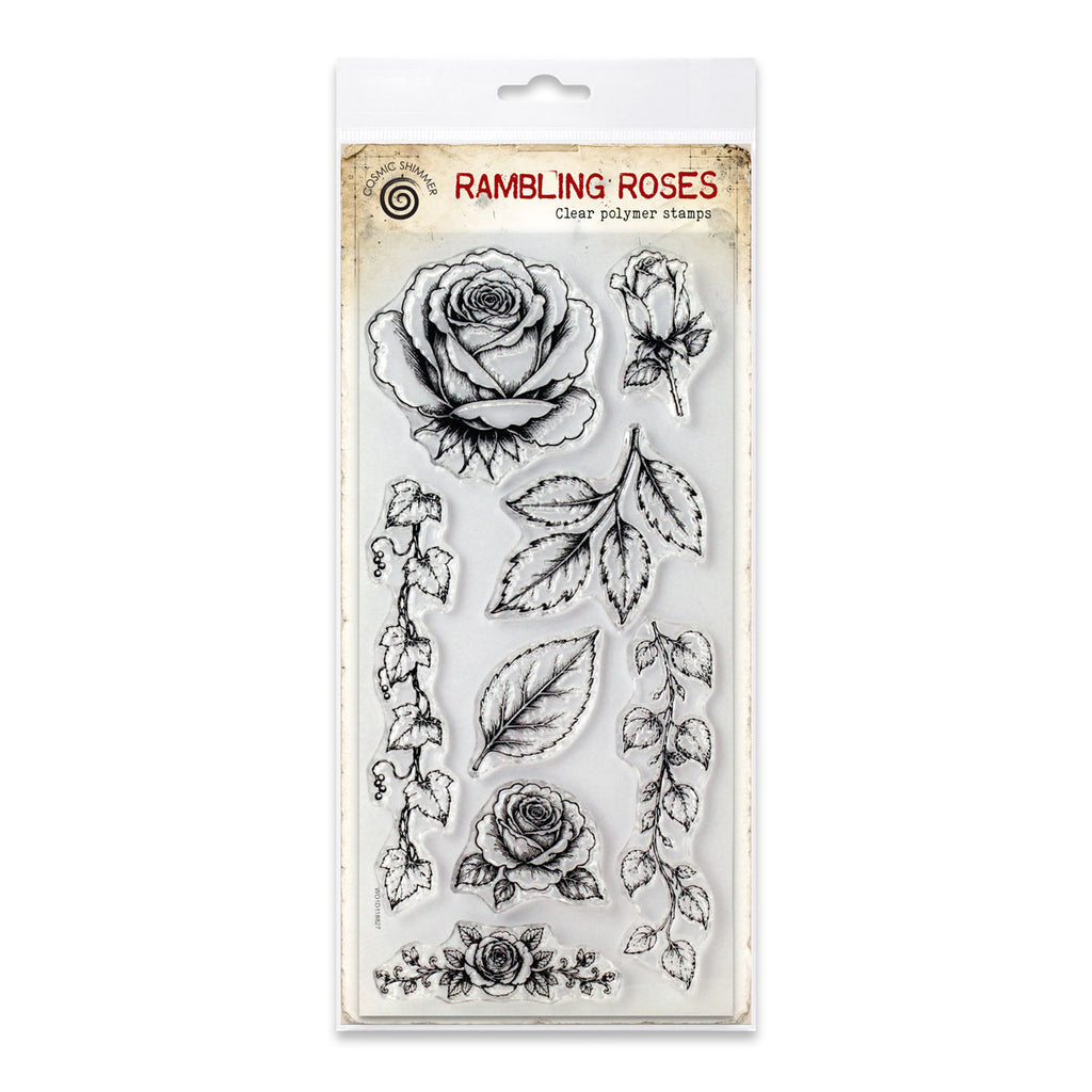 Cosmic Shimmer Rambling Roses DL Clear Stamp Set 07-9001-cs