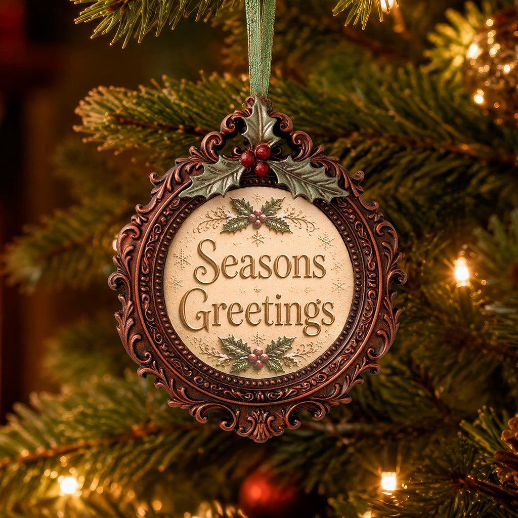 Cosmic Shimmer Regency Crest Frame Silicone Mould ce0163-cs season's greetings ornament