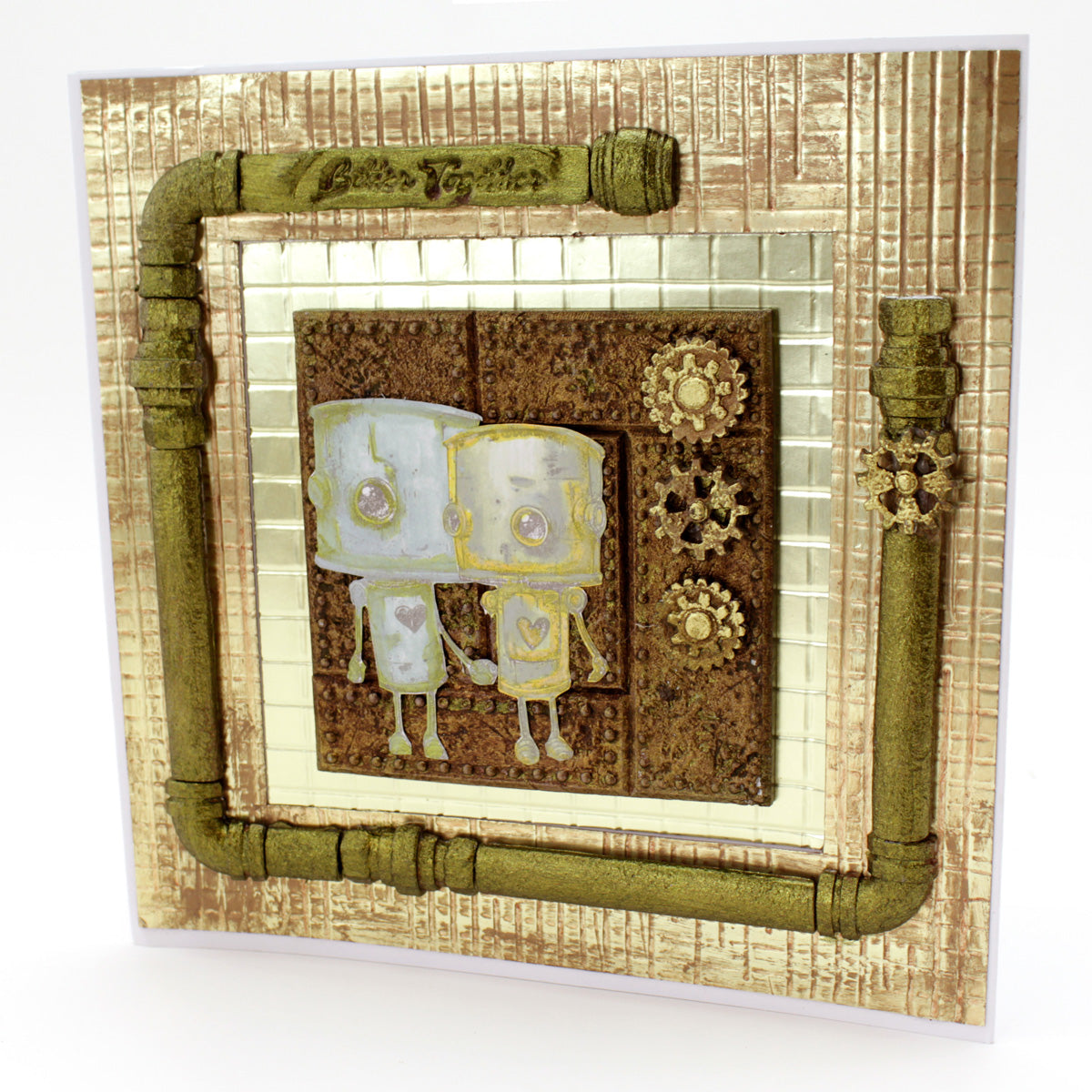 Cosmic Shimmer Riveted Metal Plate Silicone Mould dm0053-cs better together