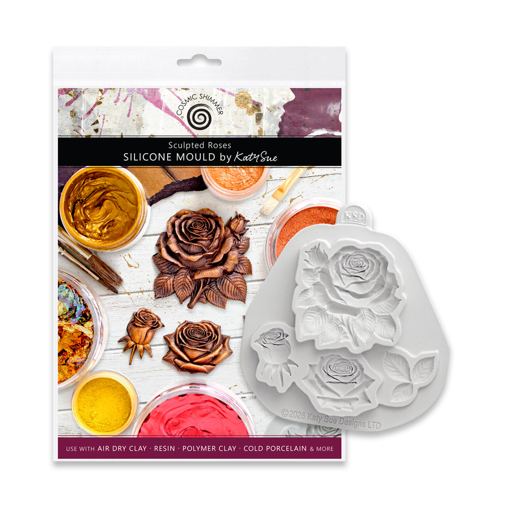 Cosmic Shimmer Sculpted Roses Silicone Mould ce0171-cs 