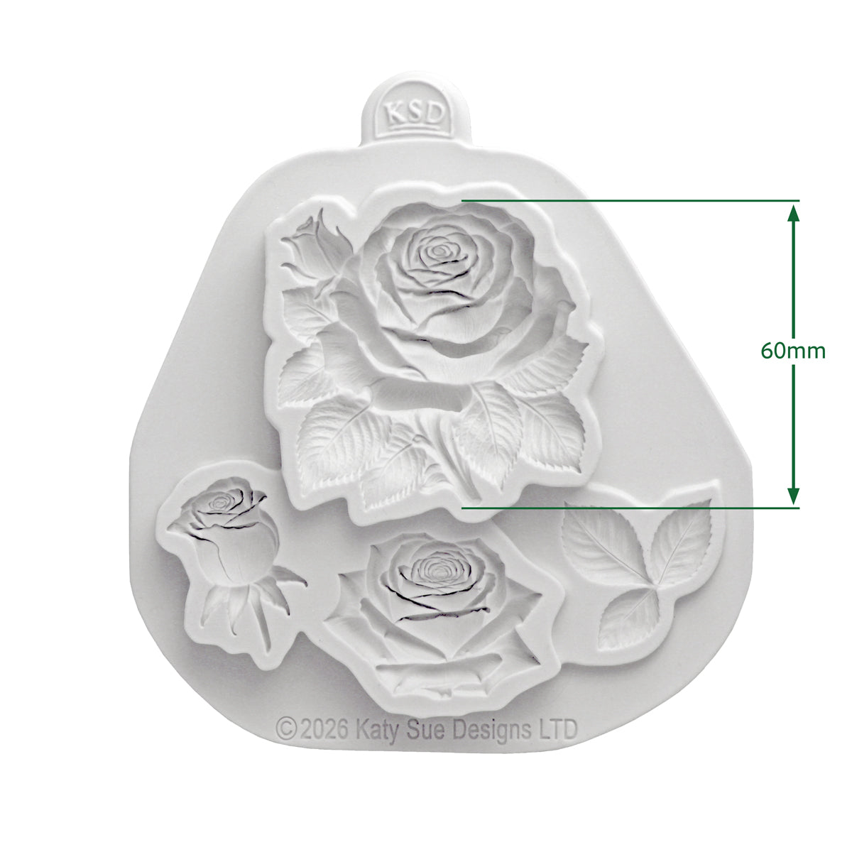 Cosmic Shimmer Sculpted Roses Silicone Mould ce0171-cs dimensions