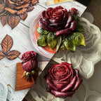 Cosmic Shimmer Sculpted Roses Silicone Mould ce0171-cs green leaves red flowers