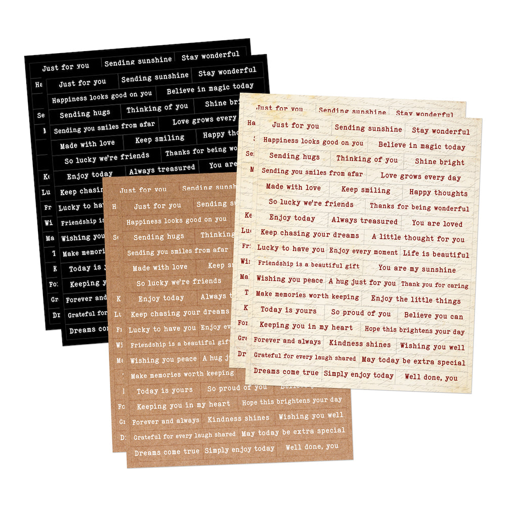 Cosmic Shimmer Sentiment Snippets Words to Treasure 12-cds19wt words