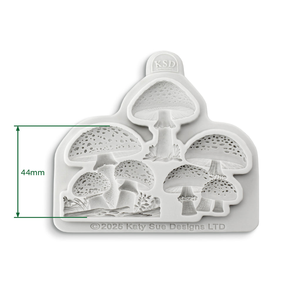 Cosmic Shimmer Toadstool Trio Silicone Mold ce0156-cs dimensions