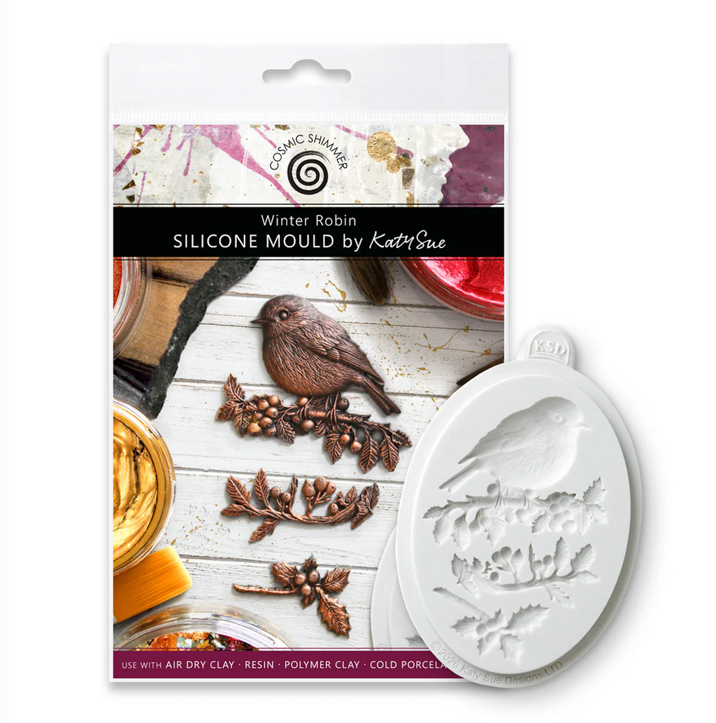 Cosmic Shimmer Winter Robin Silicone Mould ce0168-cs