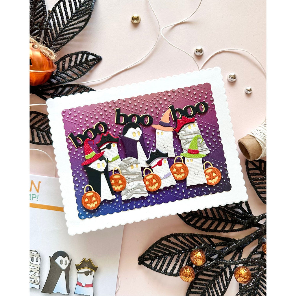 Simon Says Stamp Costume Ghost Parade Wafer Dies s1067 STAMPtember Halloween Card