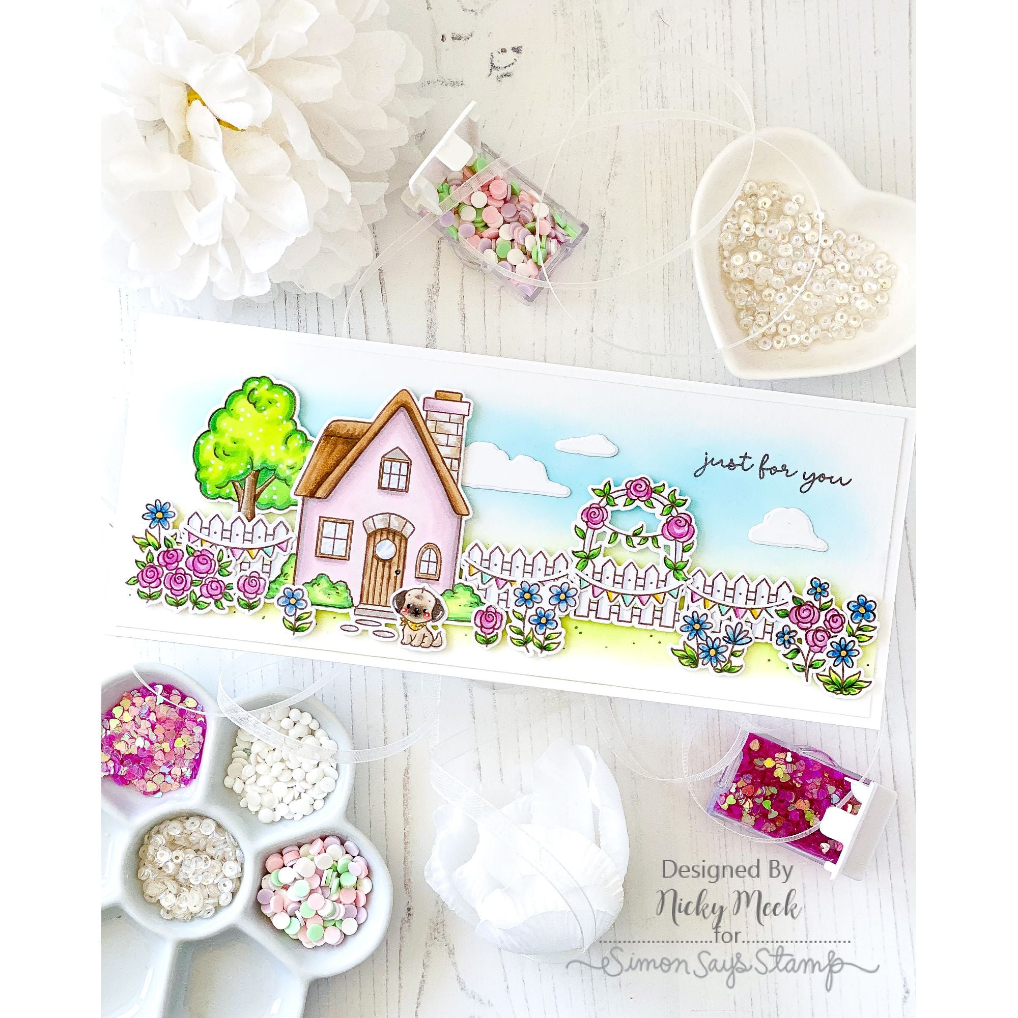 Simon Says Clear Stamps Cottagecore Flowers 1400ssc Shine On