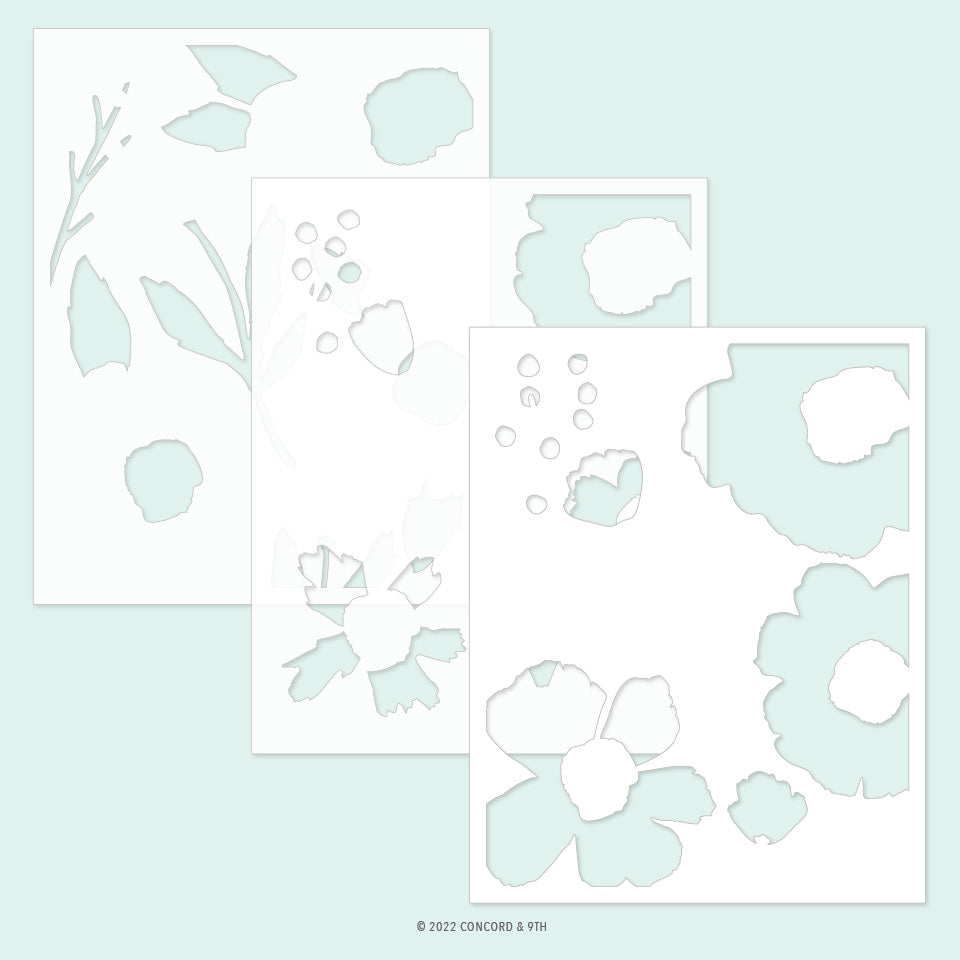 Concord & 9th Cottage Garden Stencil Pack 11828