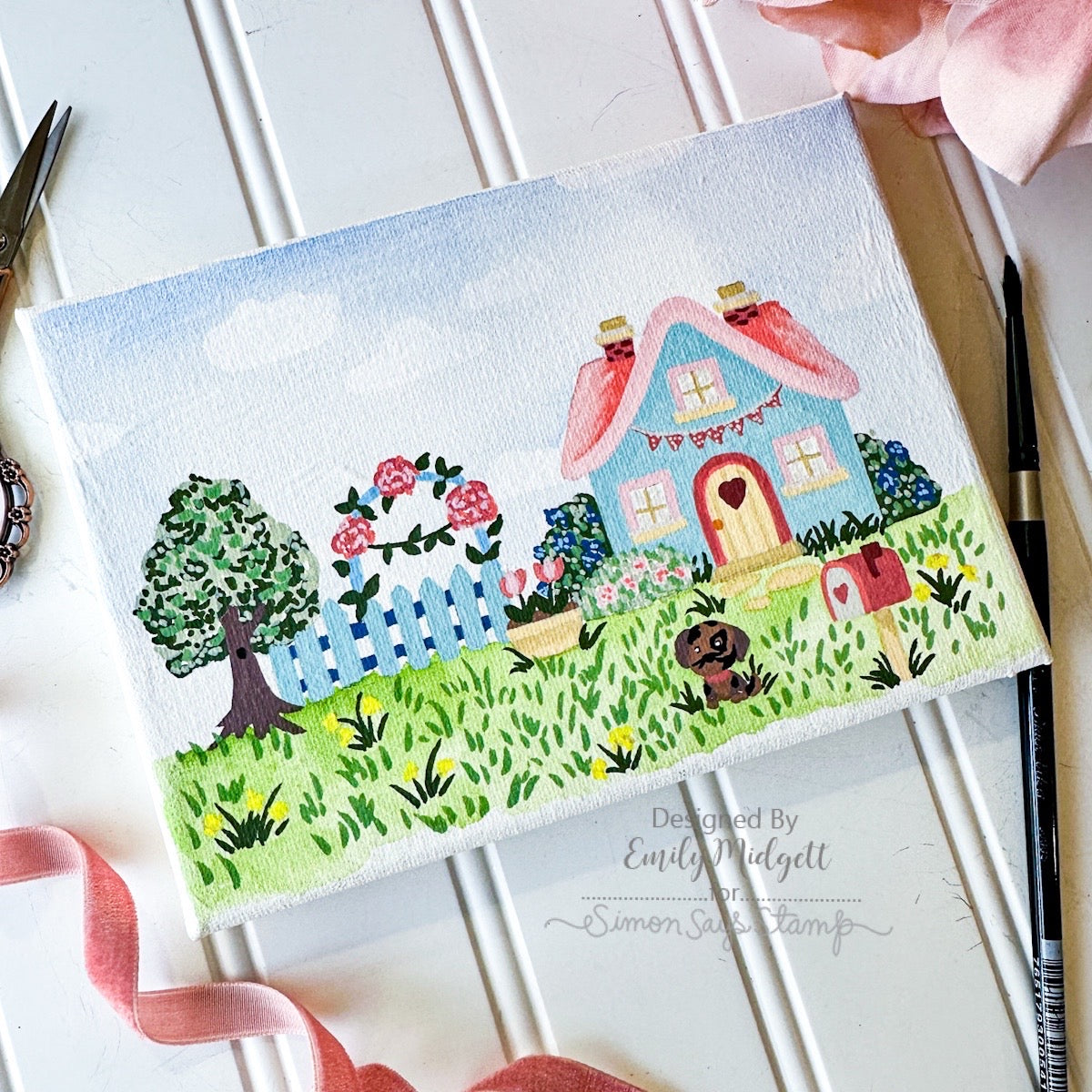 Simon Says Stamps and Dies Cottagecore set1253cc Shine On Emily Midgett Magical Home Card