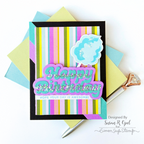 Simon Says Stamp Cotton Candy Wishes Wafer Dies 1133sdc Birthday Card