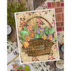 Simon Says Stamp Country Basket Bouquet Wafer Dies s1130 Beautiful Moments Easter Card