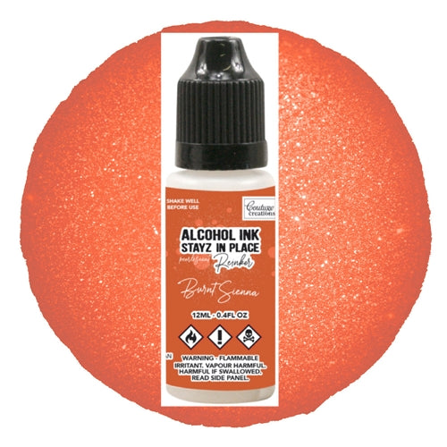 Couture Creations Autumn Pearlescent Alcohol Ink Pad Reinker Bundle Of 6 Burnt Sienna
