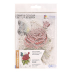 Couture Creations Rose Stamp and Colour Set co728575 Vintage Stamps in Package