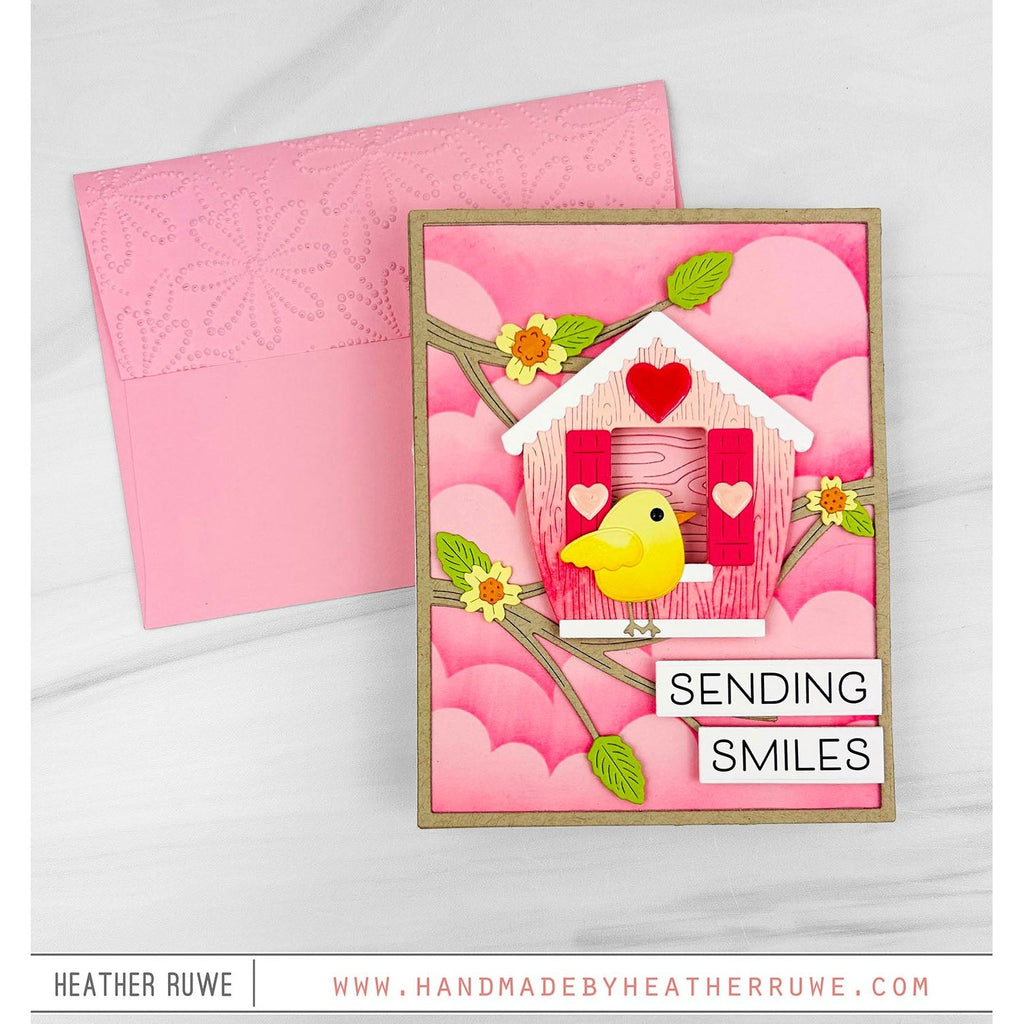Simon Says Stamp Cozy Birdhouse Wafer Dies s987 Friend Like You Sending Smiles Card | color-code:ALT03